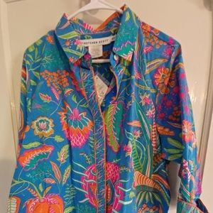 Gretchen Scott Comfy Cozy Shirt Hummingbird Heaven sz XL NWT